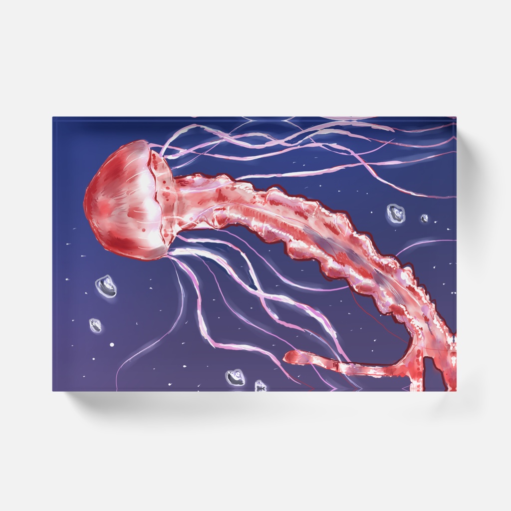 アクリルブロッククラゲイラスト
