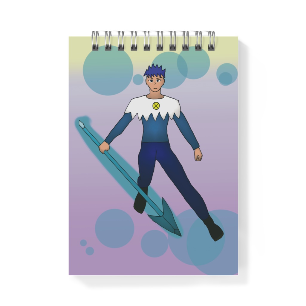 メモ帳、氷の武器を使う少年