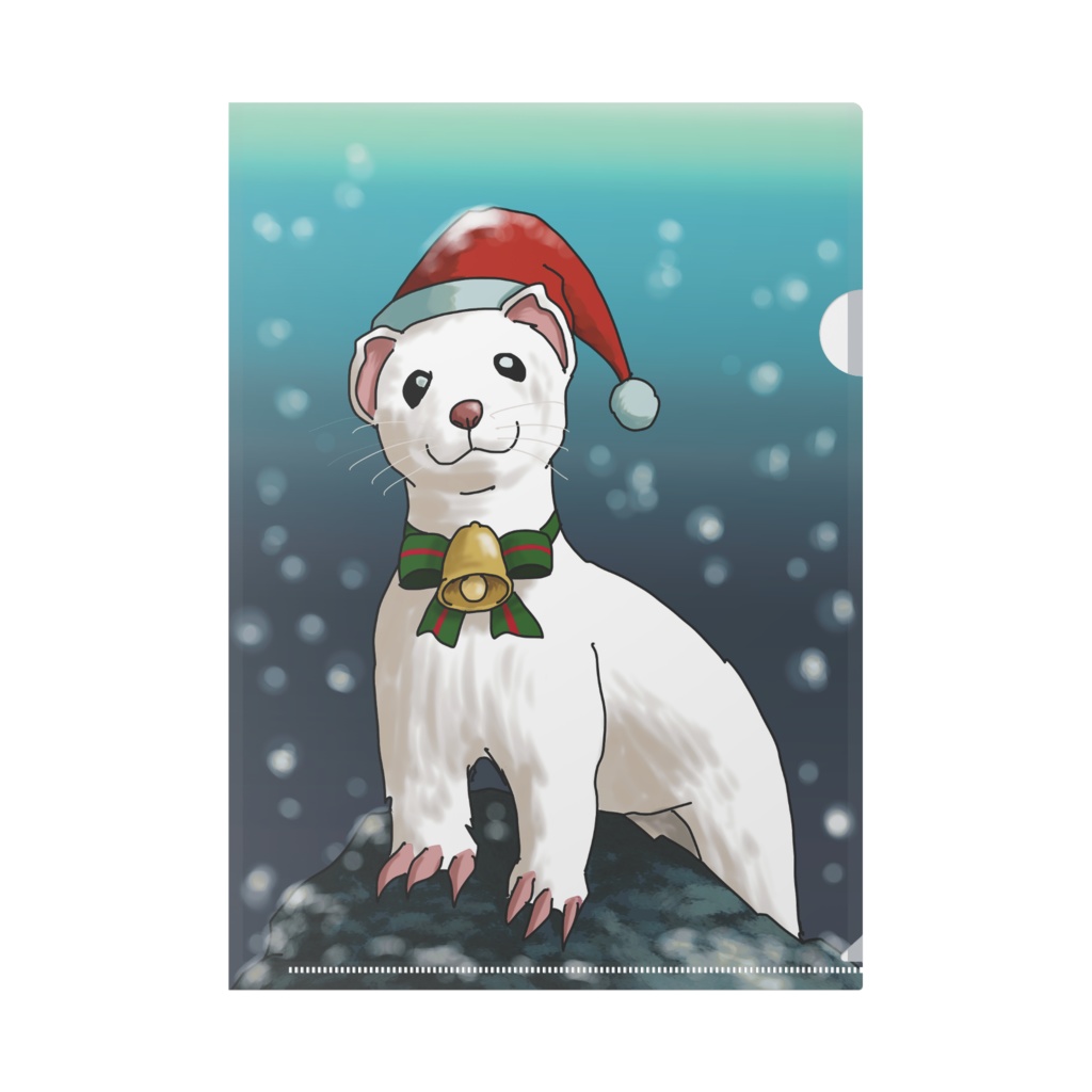 クリスマスオコジョクリアファイル