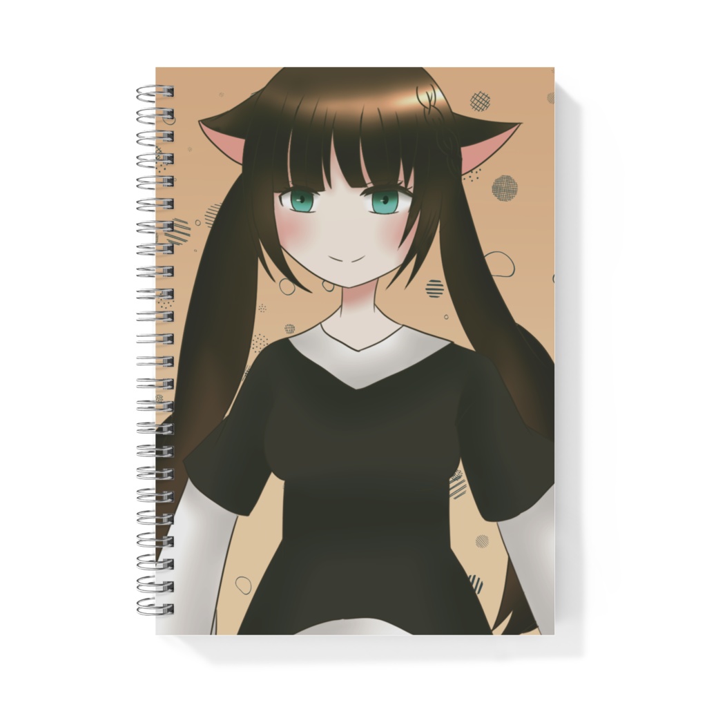 茶色猫耳ツインテちゃんリングノート