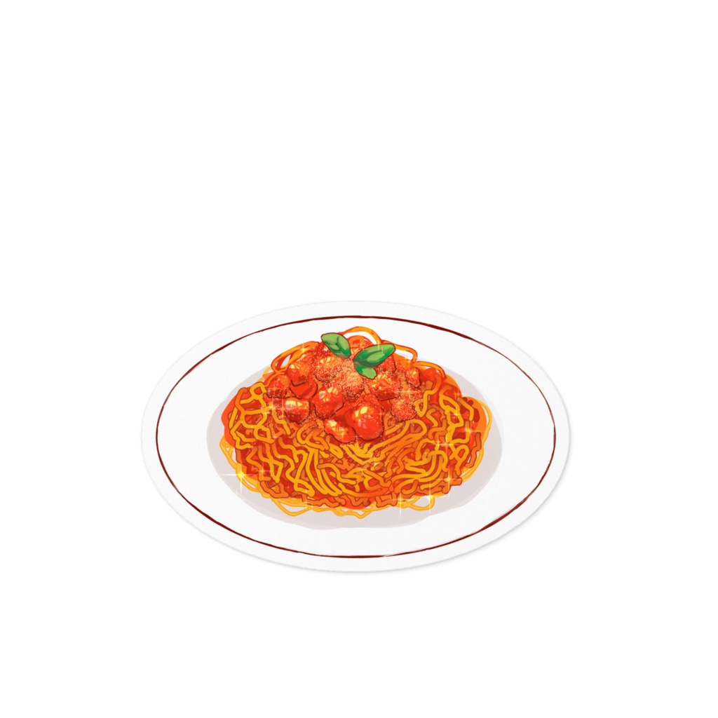 トマトたっぷり！パスタのステッカー