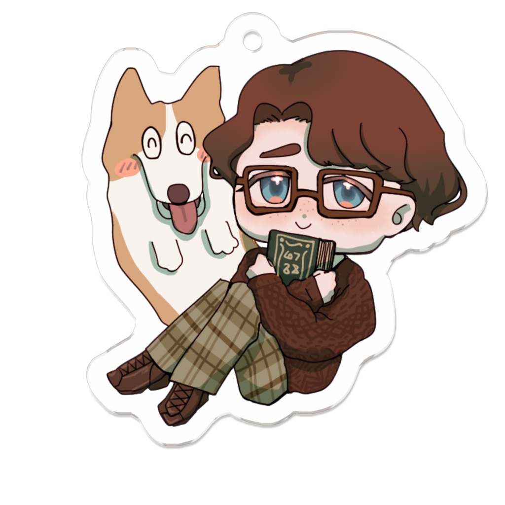 文学青年ゆるっとアクリルキーホルダー