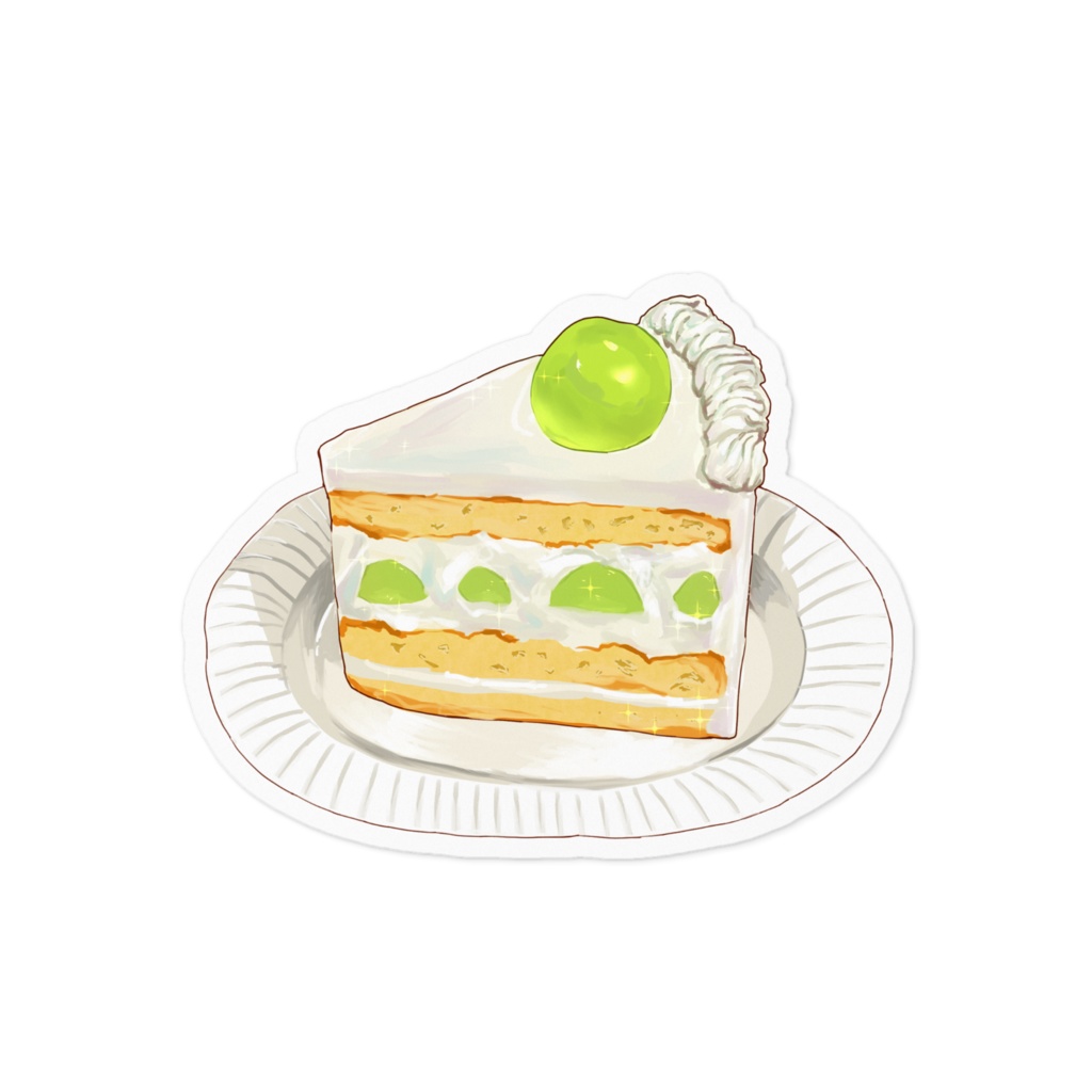 フレッシュ!マスカットケーキのステッカー