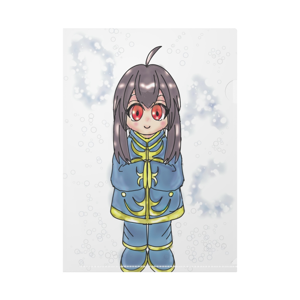 チャイナ服の女の子のクリアファイル