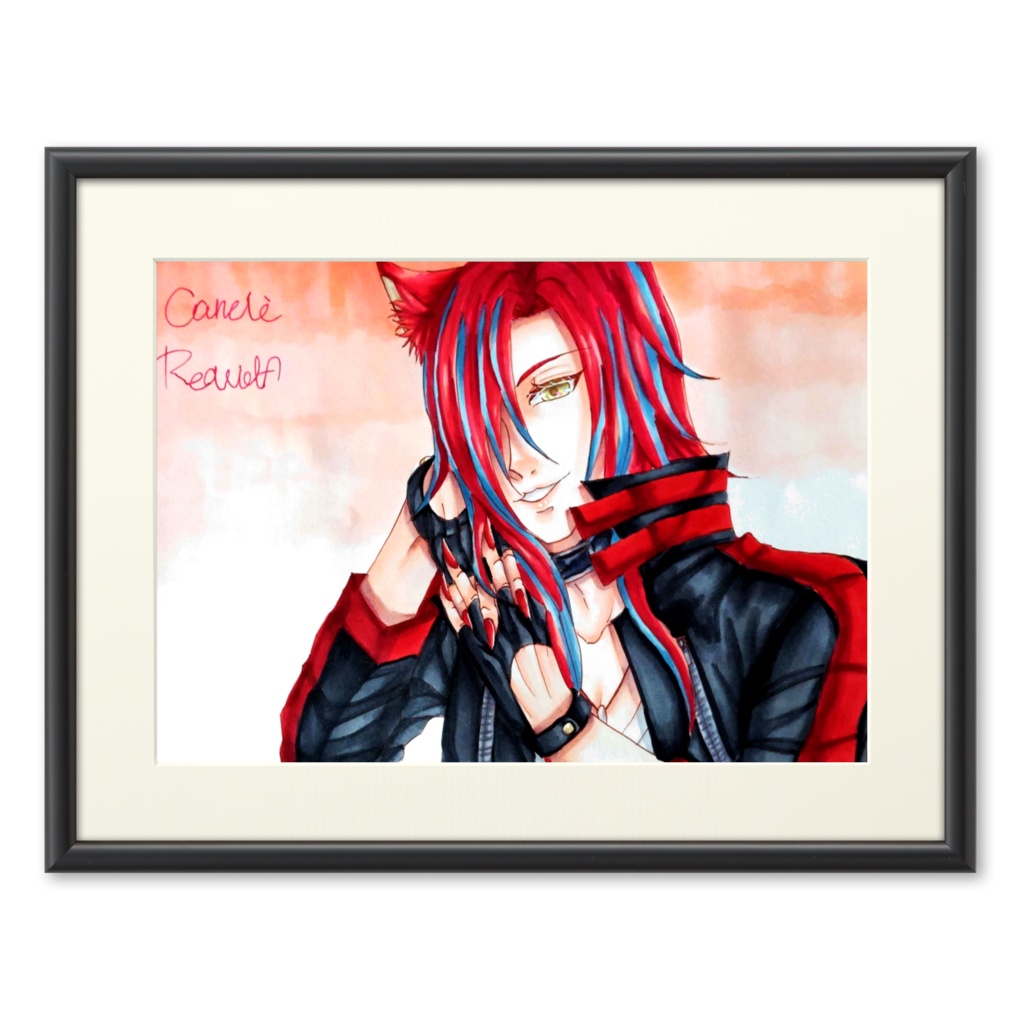 カヌレ・レッドウルフコピックイラスト複製画
