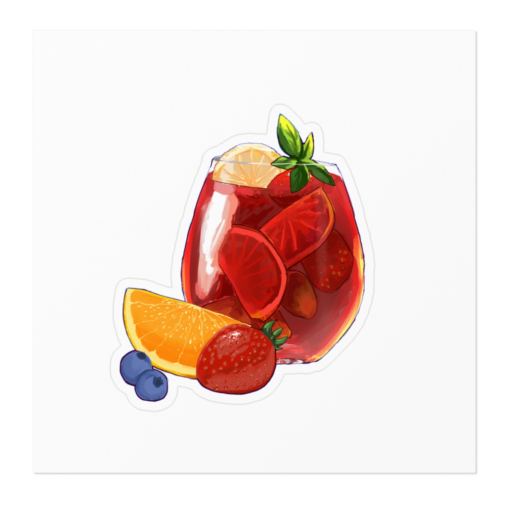 フルーツ満天! サングリアワインのステッカー