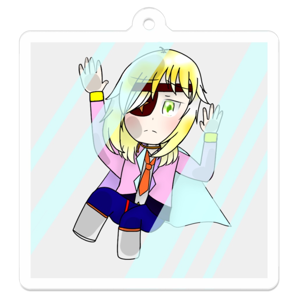 ぺったり輝くんのアクリルキーホルダー