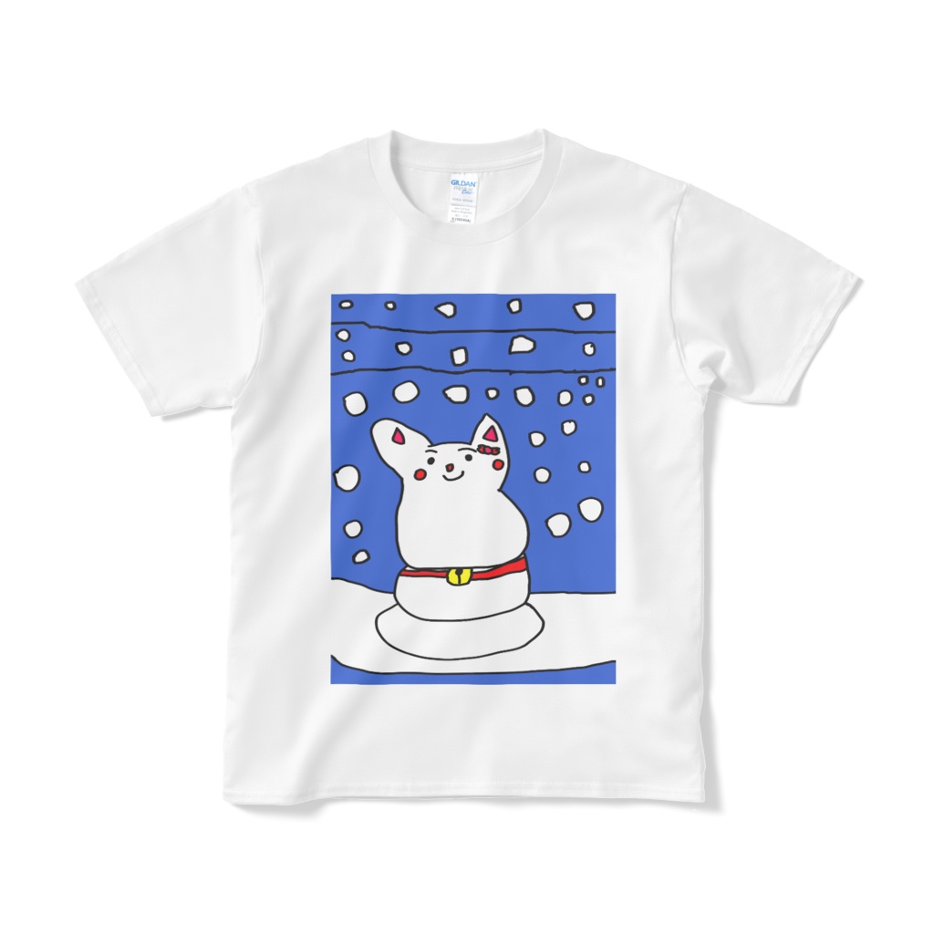 かわいい雪だるまねこ