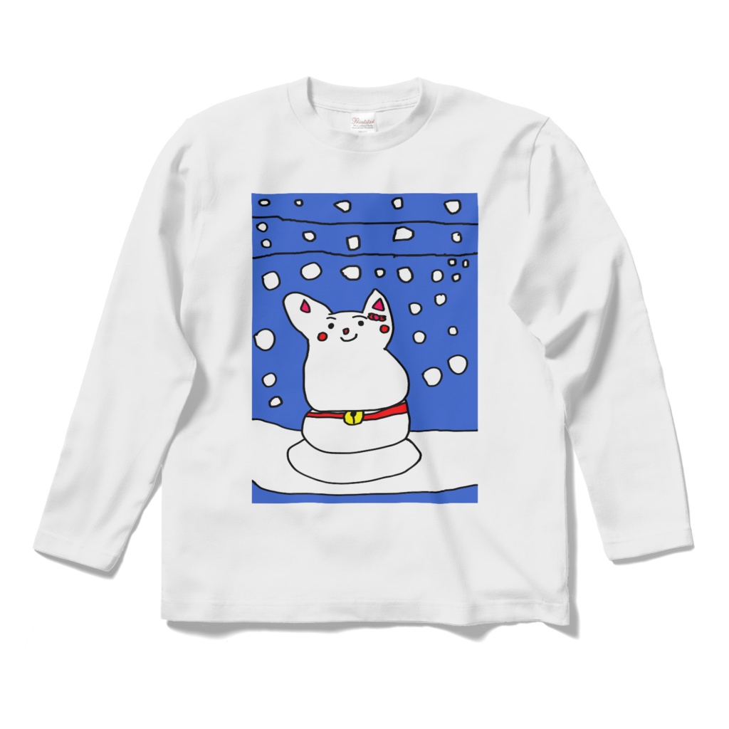 かわいい雪だるまねこ