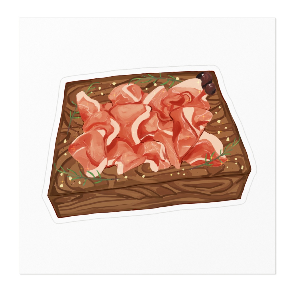 薄切り!生ハムプレートステッカー