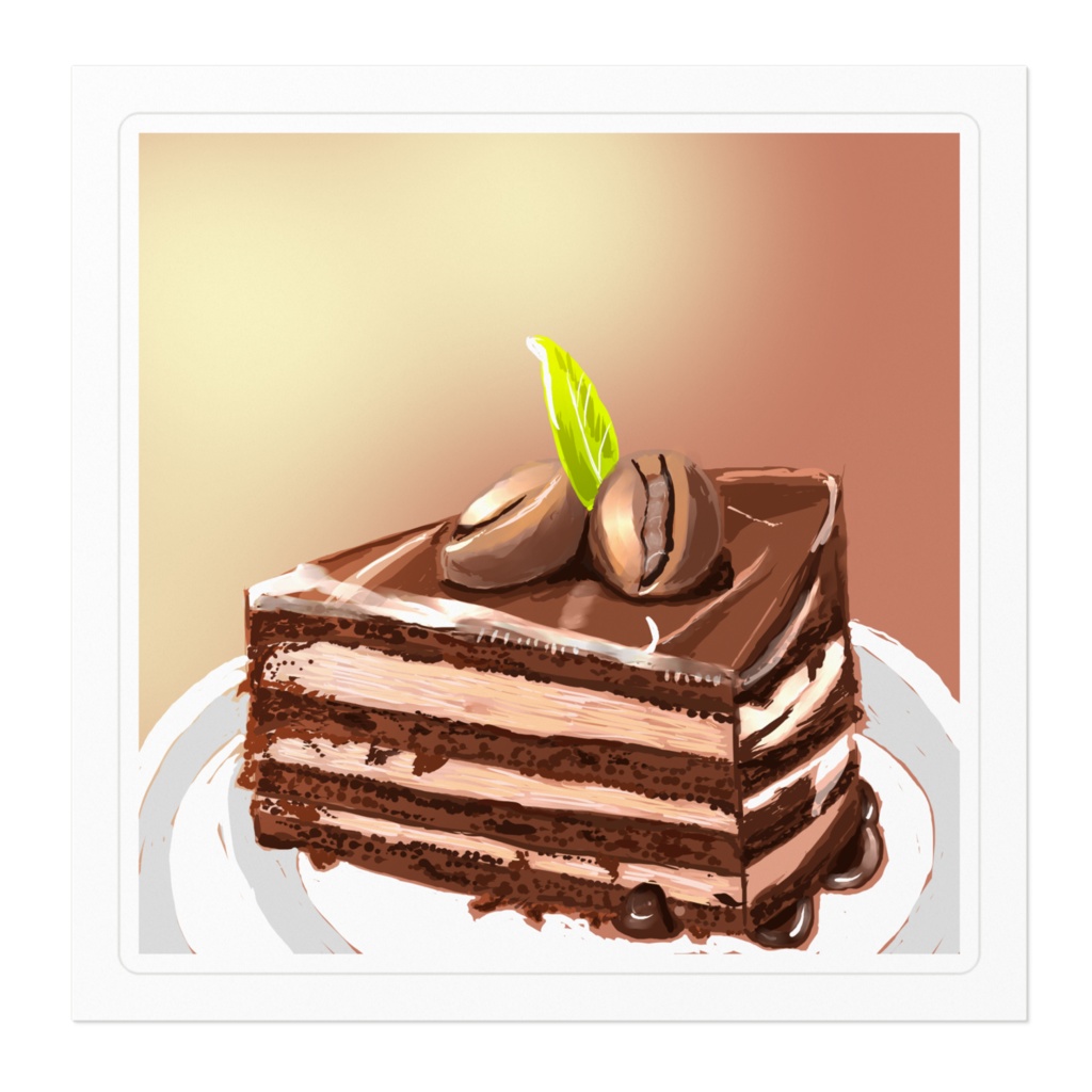 ステッカーチョコケーキ