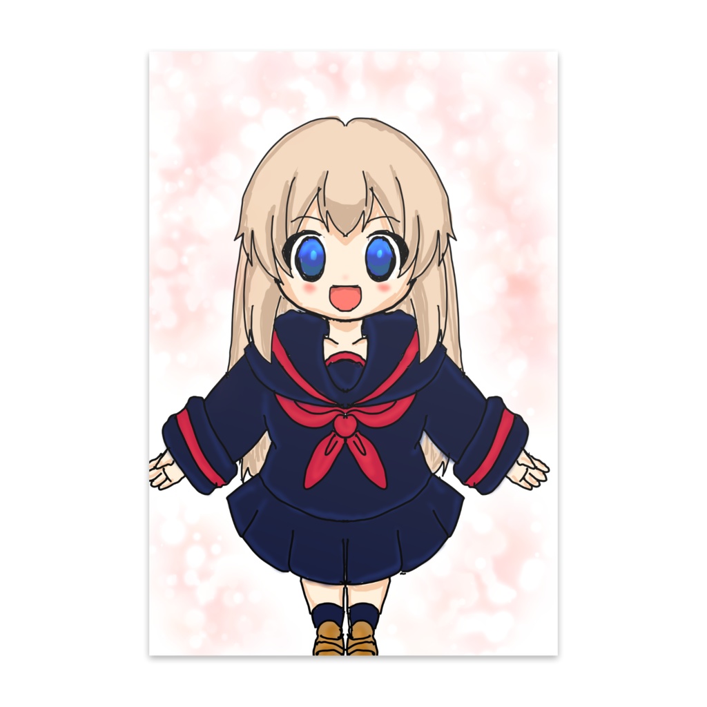 女の子のポストカード