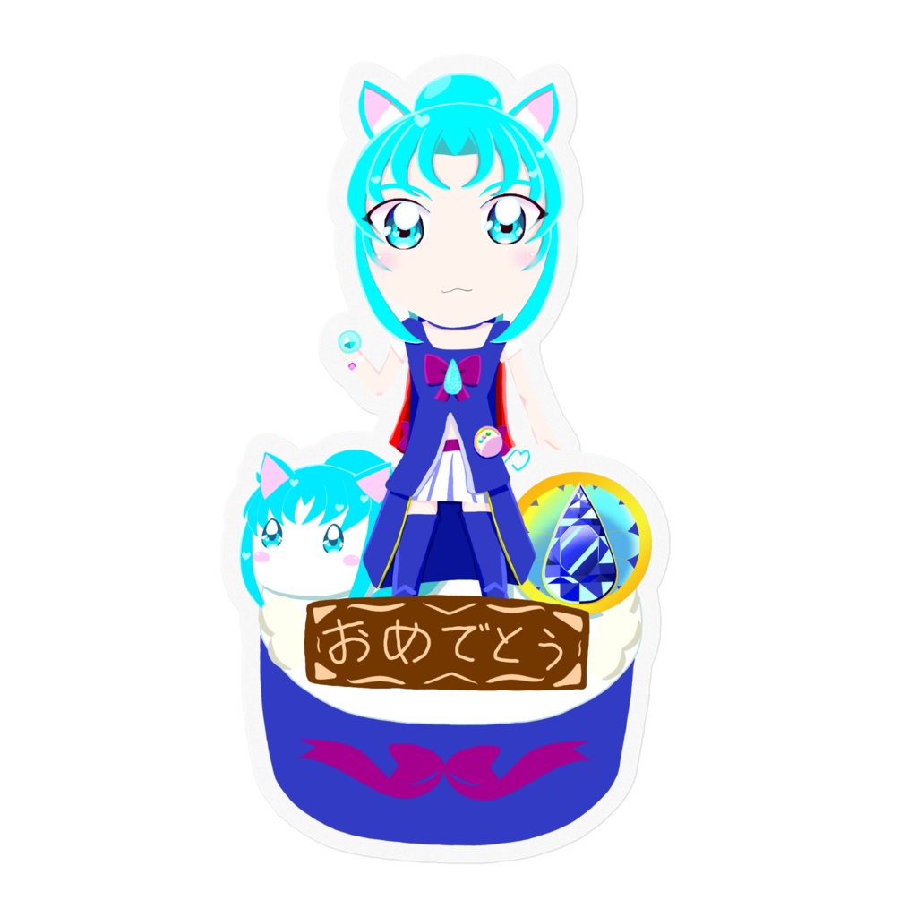 怪盗ブルーケーキステッカー