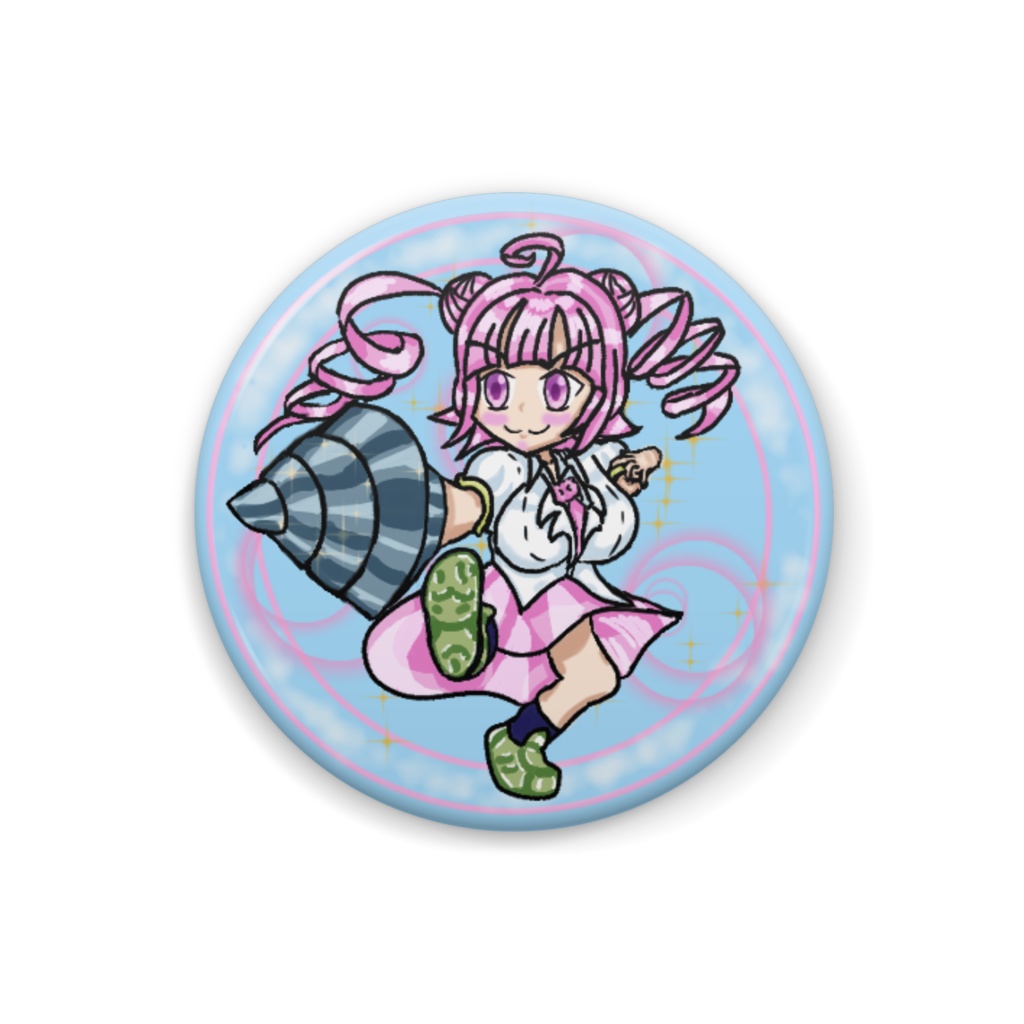 ドリル少女リリューナ（缶バッジ）
