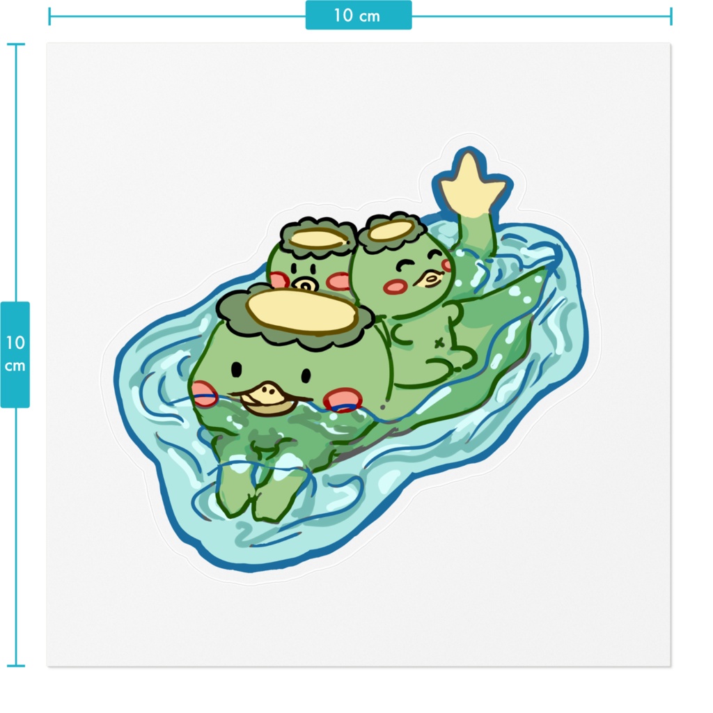 カッパの川泳ぎ