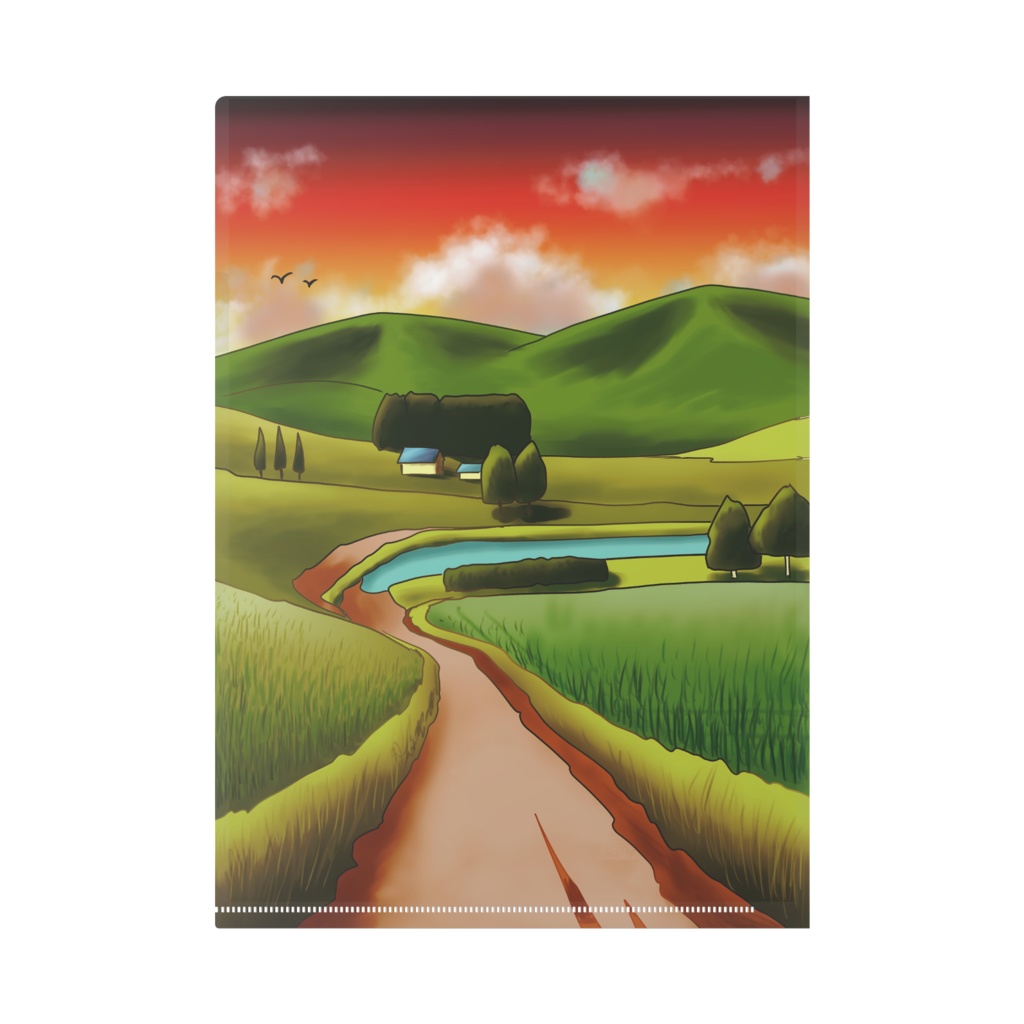 田舎の少女クリアファイル