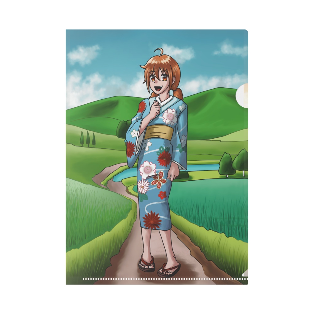 田舎の少女クリアファイル