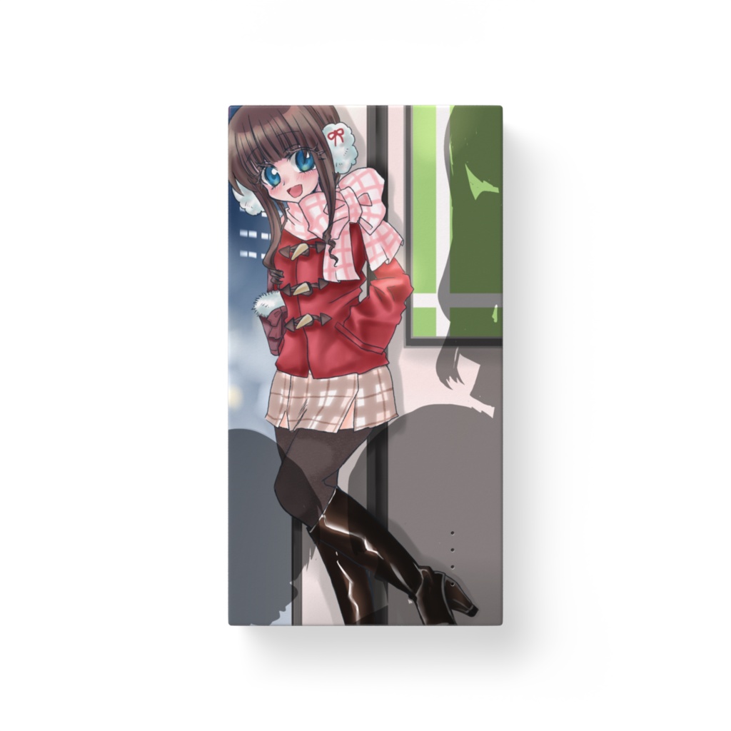 冬の装い女子のモバイルバッテリー