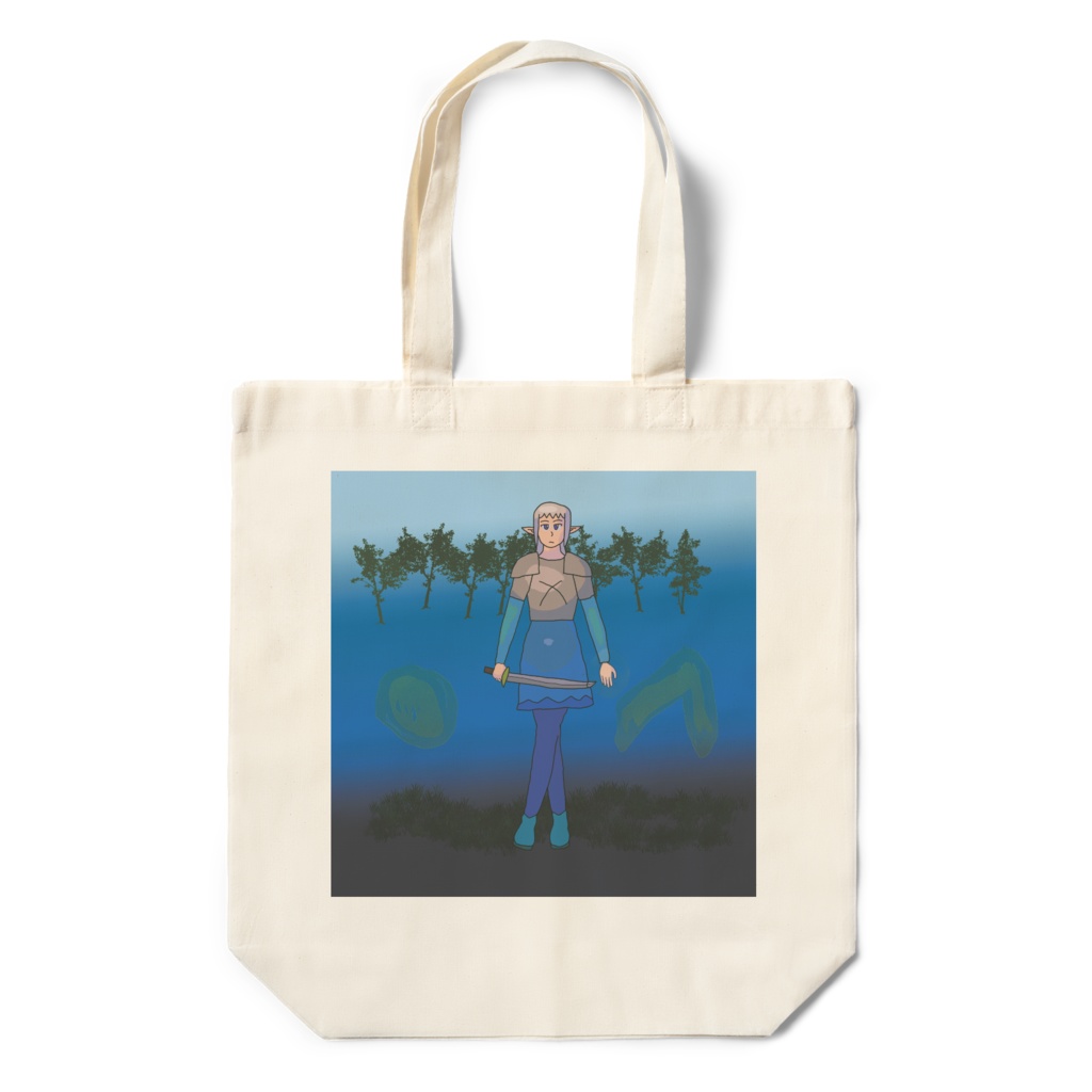 エコバッグ、エルフの魔法剣士