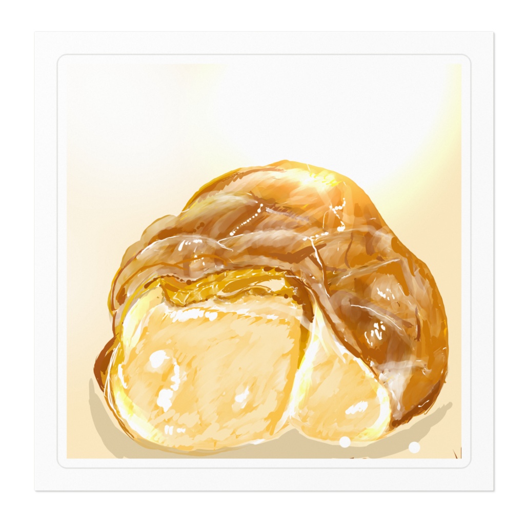 ステッカーシュークリームイラスト