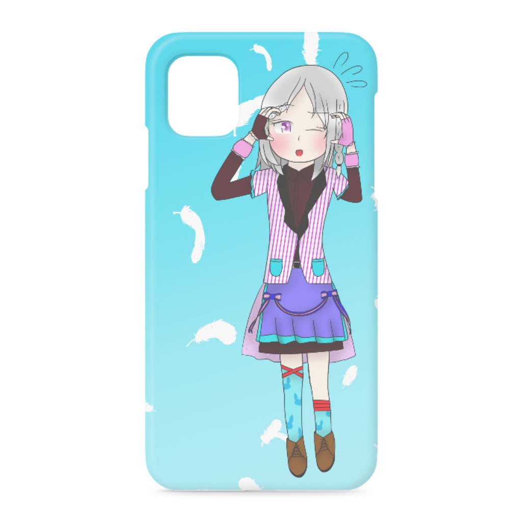 ルダポーズをした渚のiPhoneケース