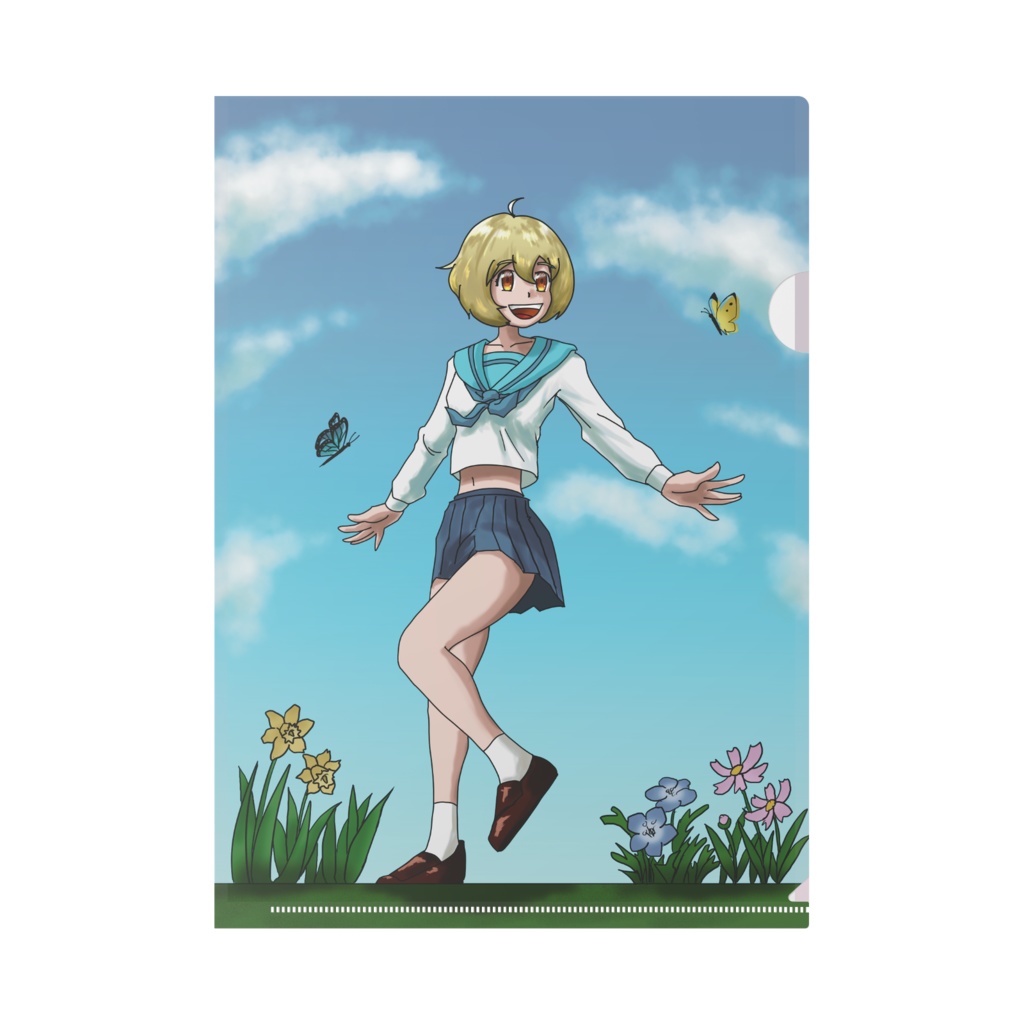 蝶と少女のクリアファイル