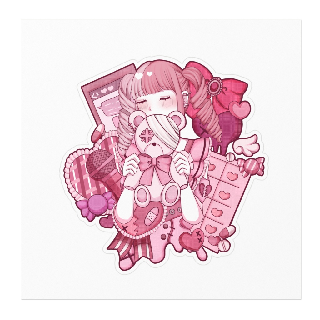 病みかわアイドルのステッカー