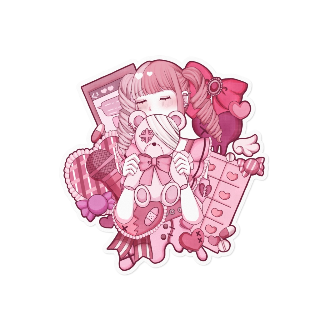 病みかわアイドルのステッカー