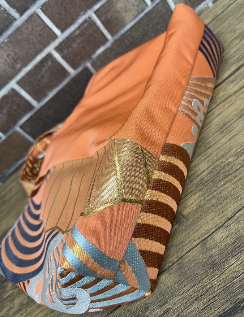 着物のリメイクバック(オレンジ)