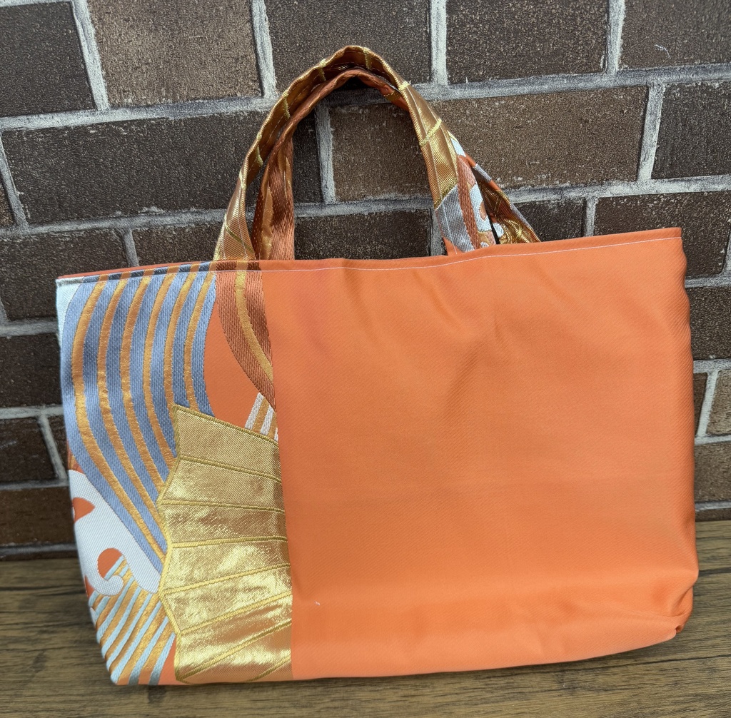 着物のリメイクバック(オレンジ)