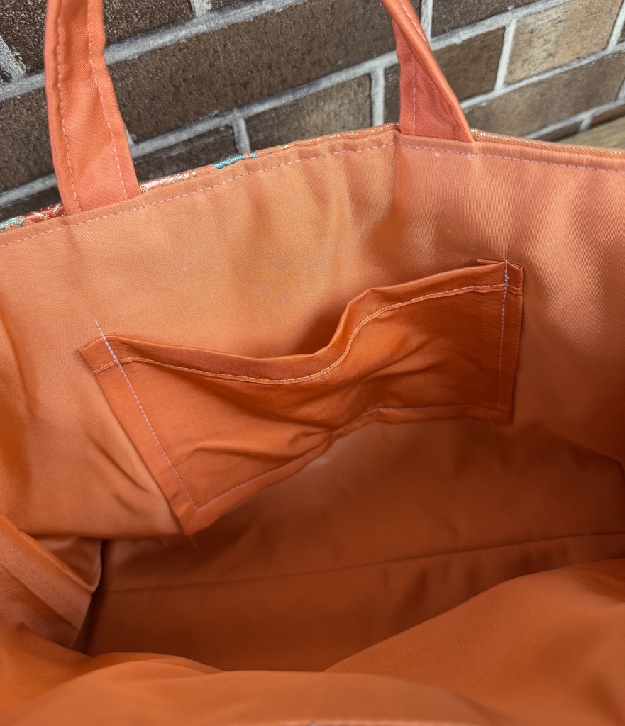 着物のリメイクバック(霞模様)