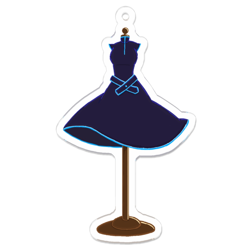アオちゃんの服のトルソーのアクリルキーホルダー