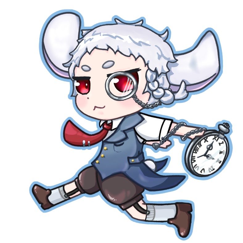 【アリスモチーフ】白うさぎアクキー