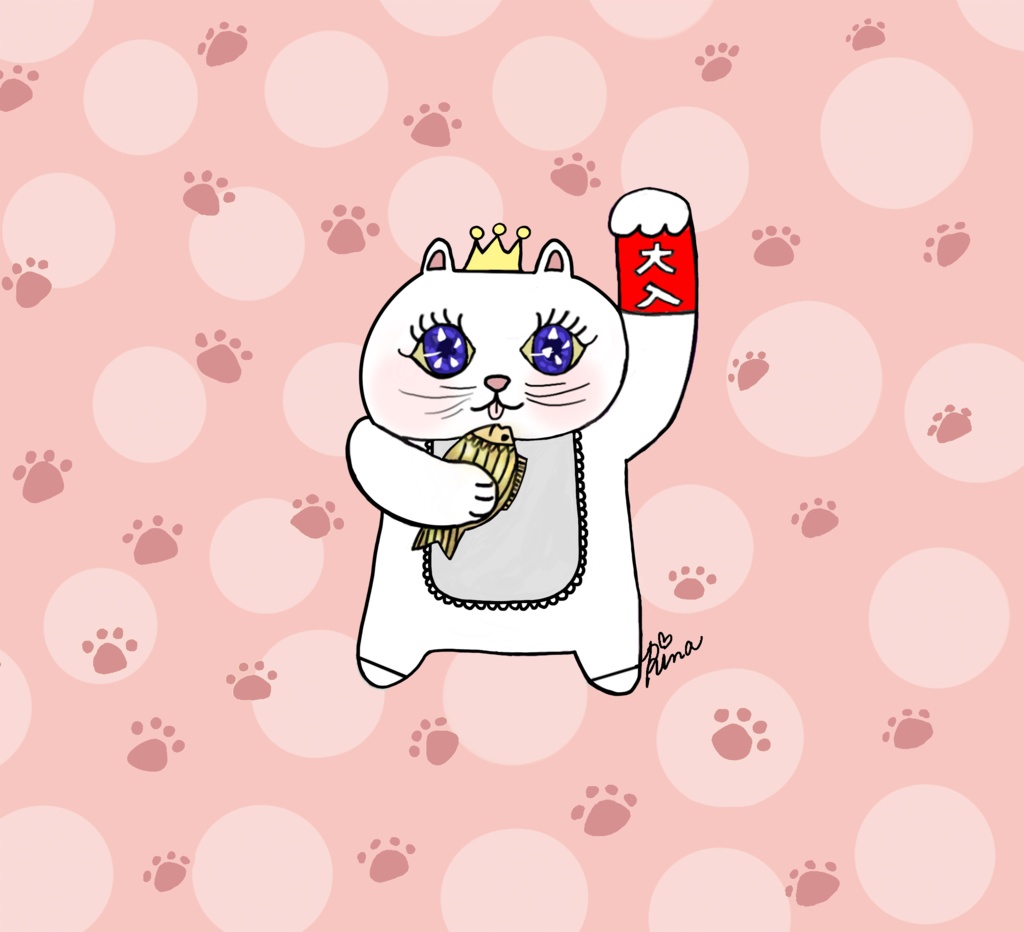 ジュエル招き猫ちゃん(ピンクVer.)