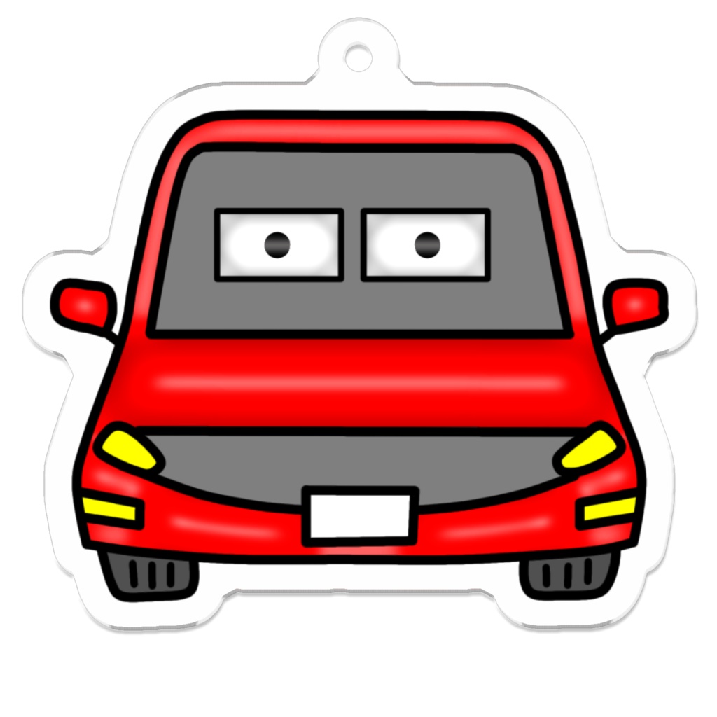 赤い車のアクリルキーホルダー【アクキー】