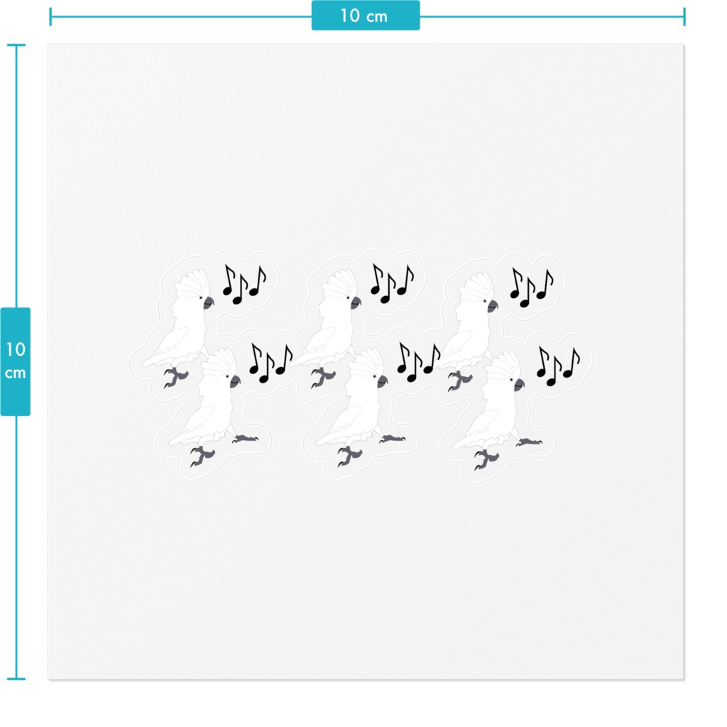 ダンシングタイハクオウム♪ステッカー
