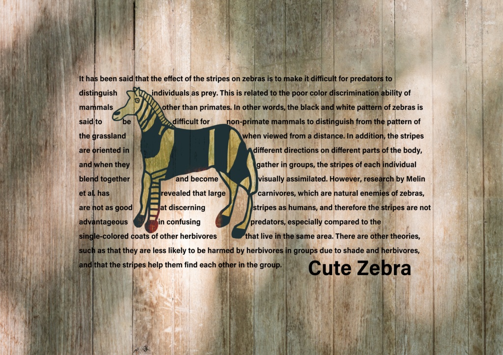 かわいいシマウマ