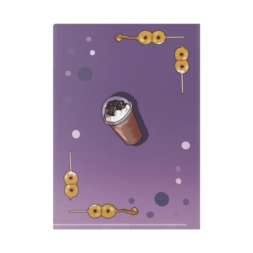 お団子ヘアの女の子のクリアファイル