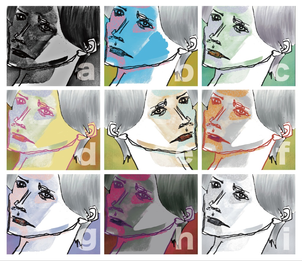 色違いの女性画 セット画+単体9種(a-f)