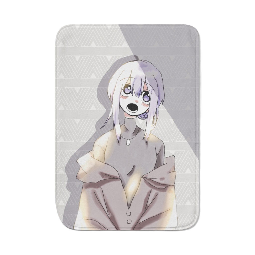 銀髪少女のブランケット