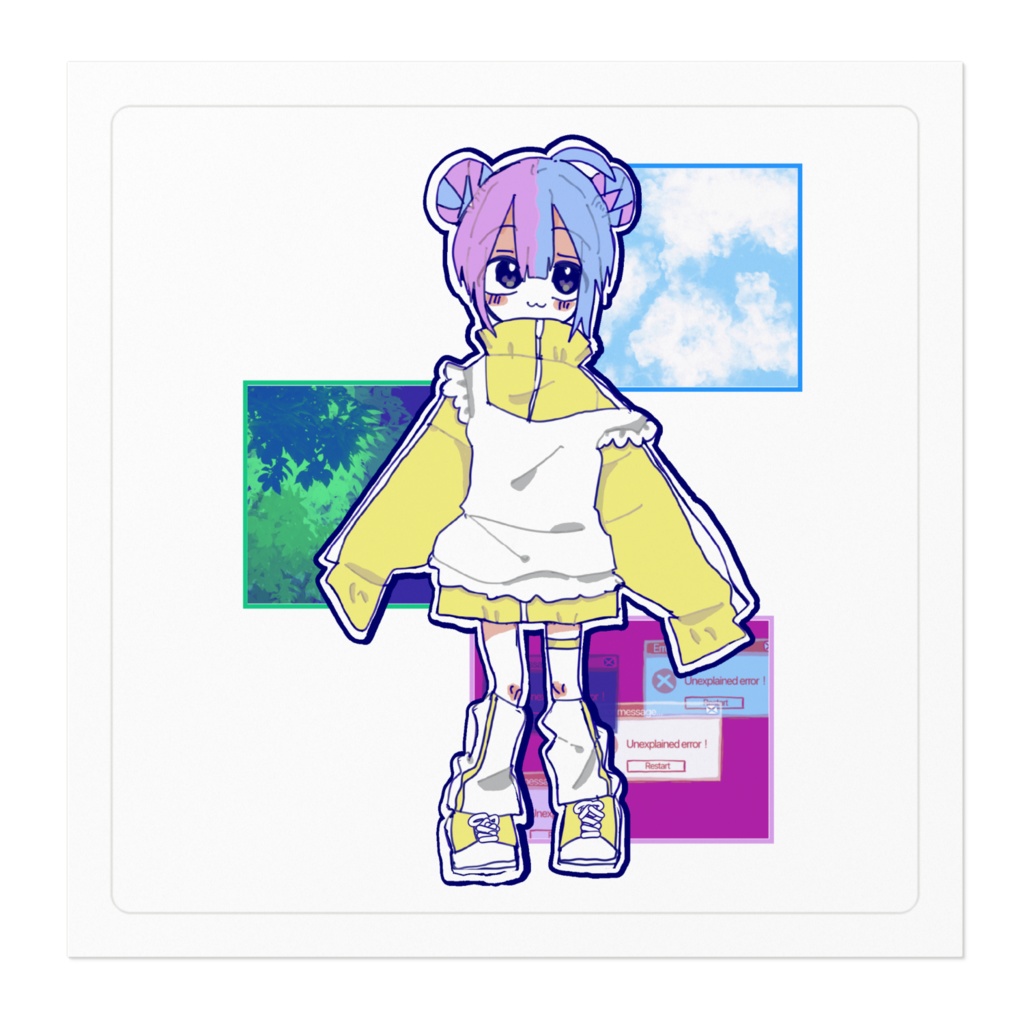 お団子ちゃんステッカー