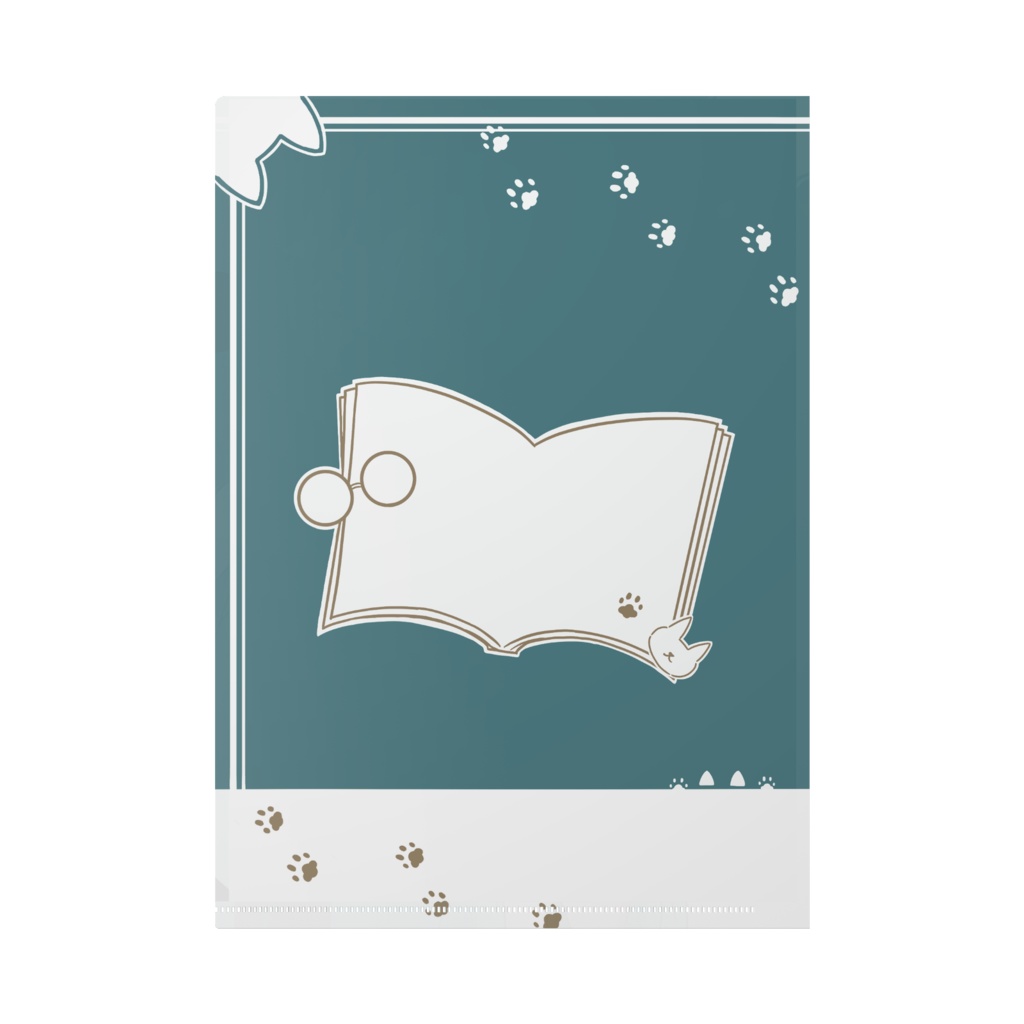 猫モチーフの司書さん(クリアファイル)