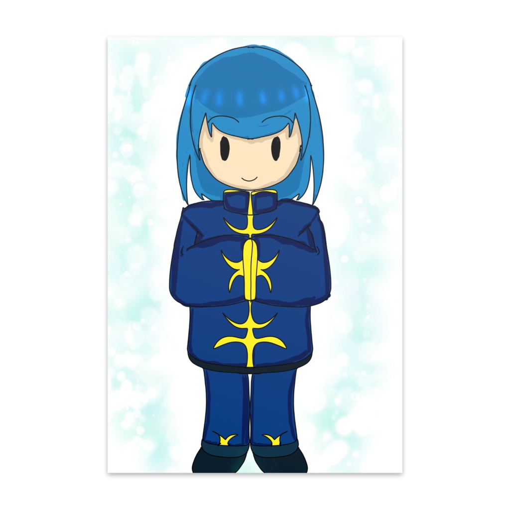 カンフー風衣装の女の子(ポストカード)