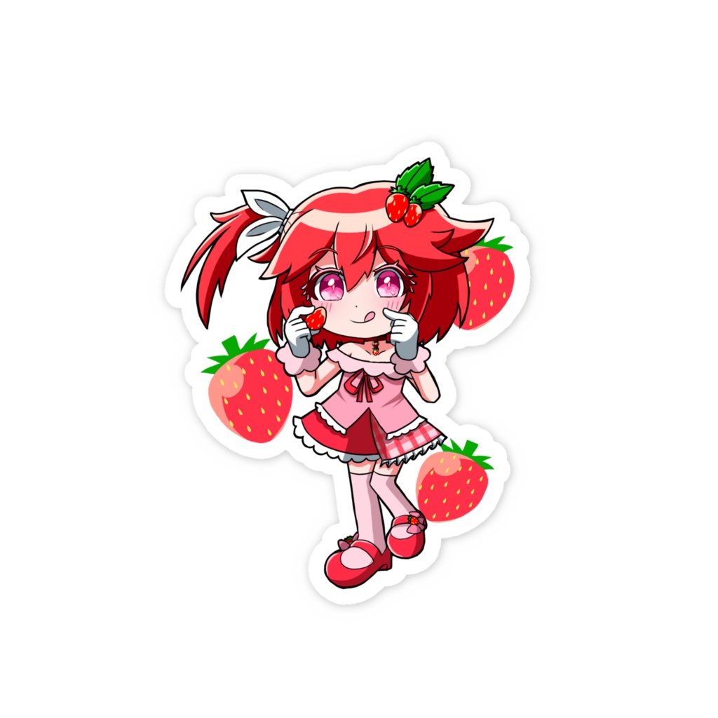 フルーツガールズミニキャラ スマホステッカー