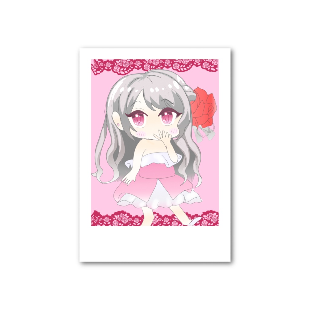 フォト風カードリリアちゃんイラスト
