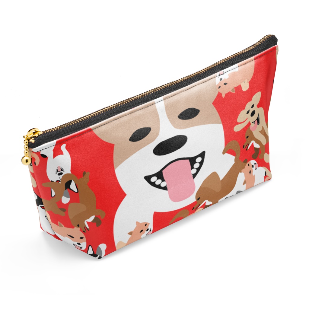 全力疾走わんこ❣総柄ポーチ🐶