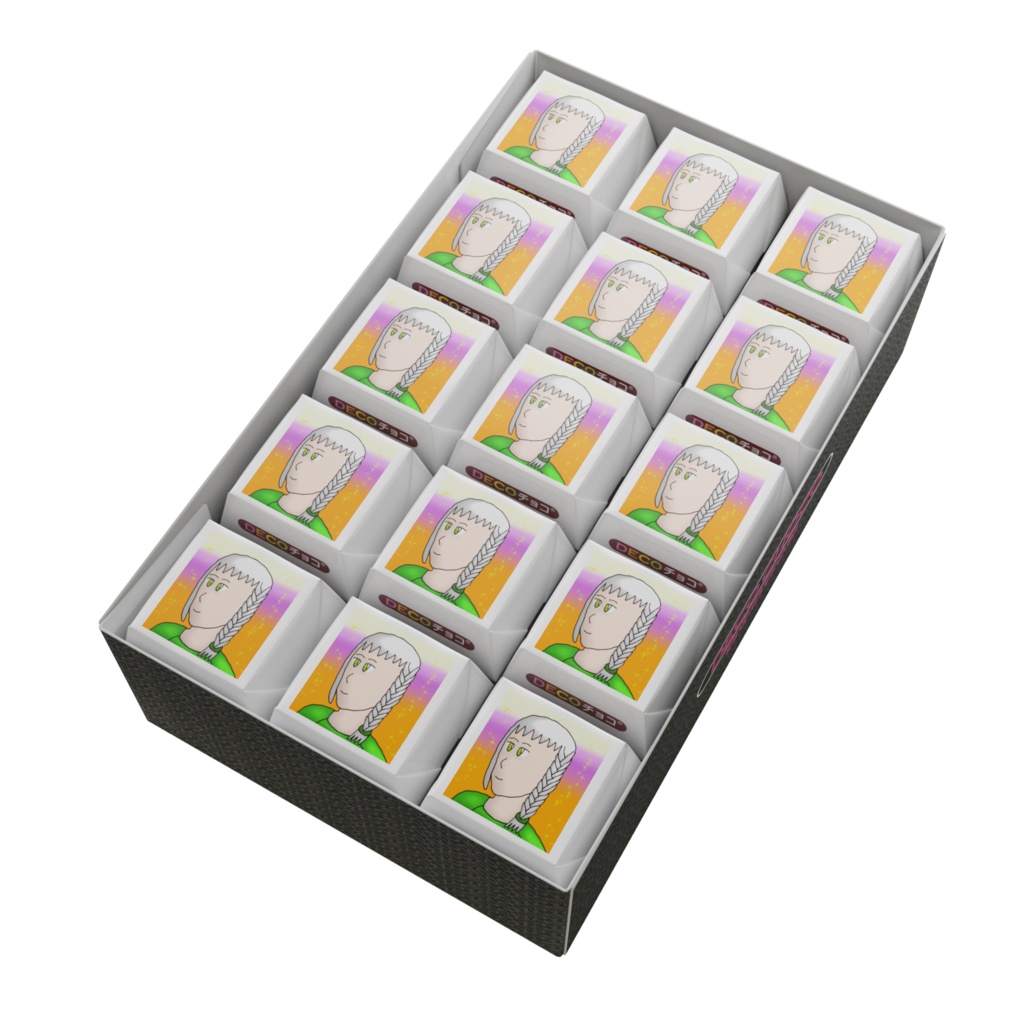 DECOチョコ、三つ編みちゃん