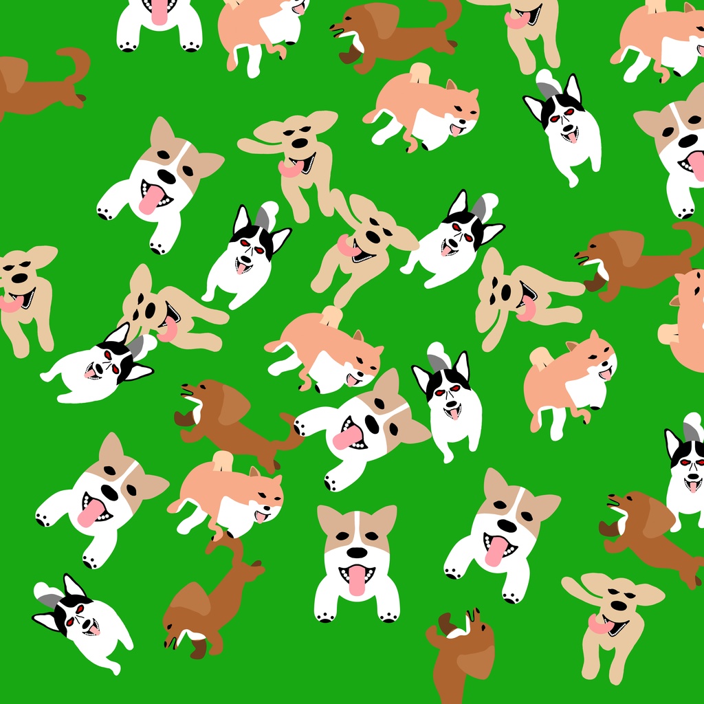 全力疾走わんこ❣総柄ペンケース🐶