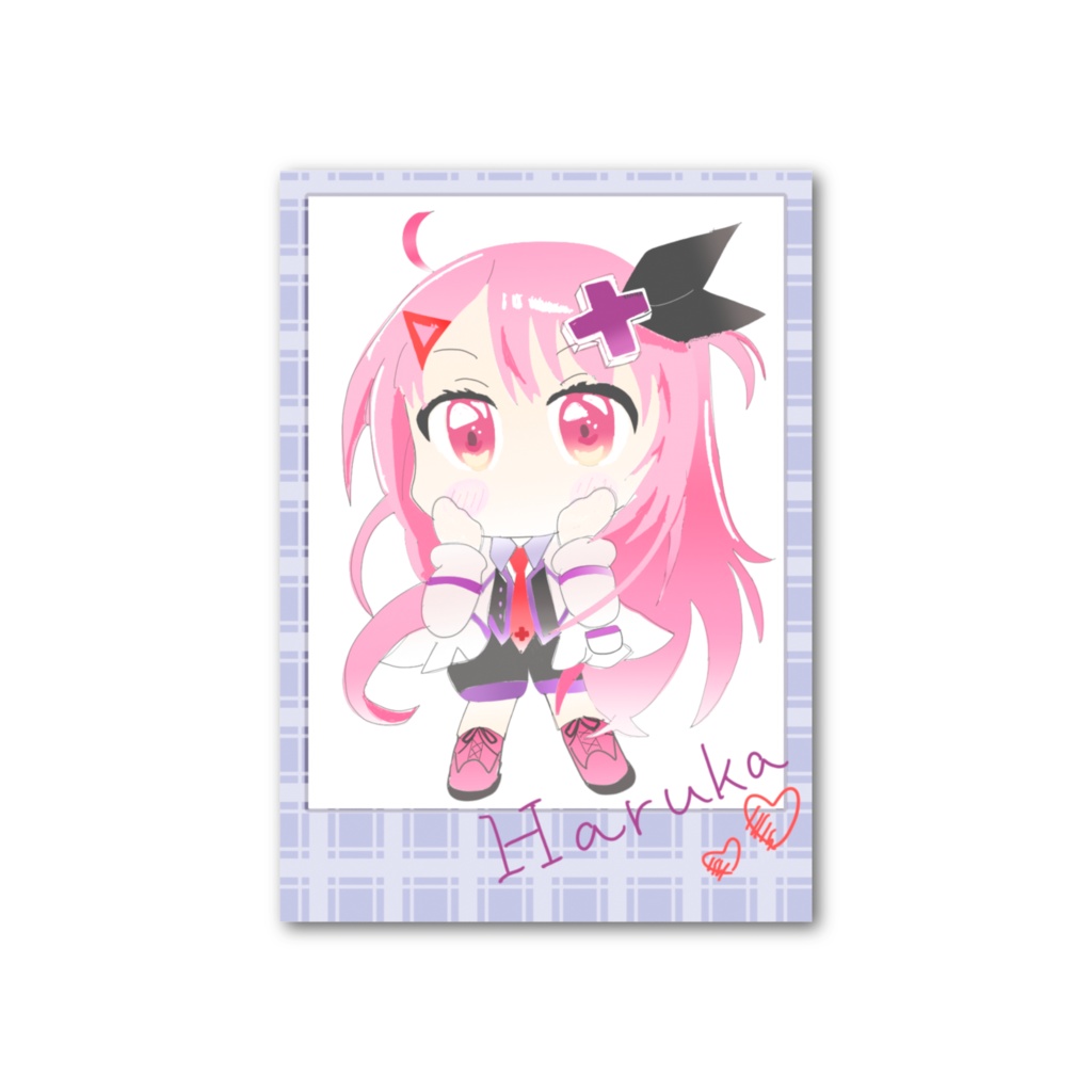 フォト風カードハルカちゃんイラスト