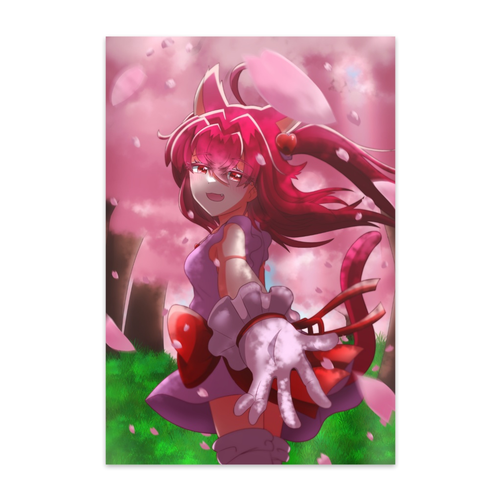 桜とラブニャン　ポストカード